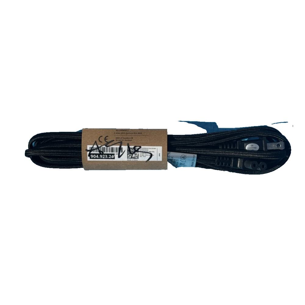 IKEA SYMFONISK Power Supply Cord Textile Black 11.5 ft (3.5 m) – NEW